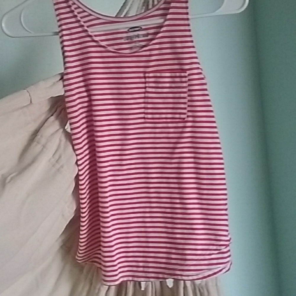 Red and White Striped Tee